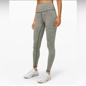 Lululemon Wunder Under High Rise Tight 28" Wee Are From Space Sage Dark Olive